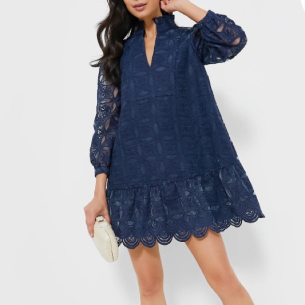 TUCKERNUCK Navy Organza Palmerston Dress